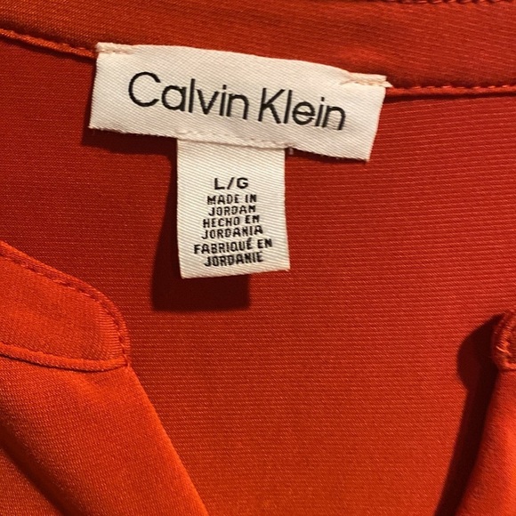 Calvin Klein V Neck Shirt- Size Large - Picture 2 of 3